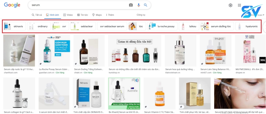 Tìm LSI keyword bằng tag google hình ảnh